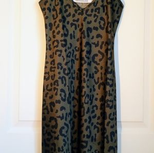 Full length CK print dress